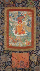 Shakyamuni steigt vom Himmel der 33 Götter herab